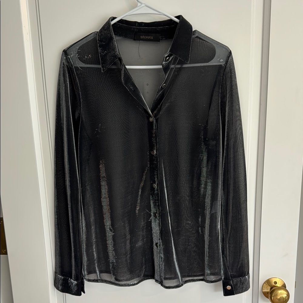 Storets Black shiny see through  Shirt